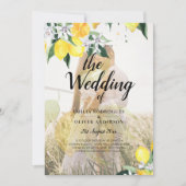 BUDGET All-in-1 FOTO OVERLAY Lemons Wedding QR Kaart (Voorkant)
