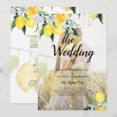 BUDGET All-in-1 FOTO OVERLAY Lemons Wedding QR Kaart (Voorkant / Achterkant)