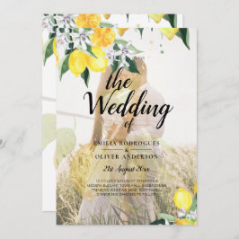 BUDGET All-in-1 FOTO OVERLAY Lemons Wedding QR Kaart
