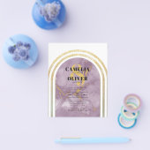 BUDGET All-in-1 Gold Pink Marble Arch Wedding Flye Flyer (Enkel)