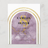 BUDGET All-in-1 Gold Pink Marble Arch Wedding Flye Flyer (Voorkant)