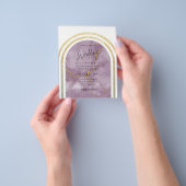 BUDGET All-in-1 Goud Roze Marmer Boog Bruiloft Flyer (Hand)