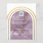 BUDGET All-in-1 Goud Roze Marmer Boog Bruiloft Flyer (Achterkant)