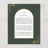 Budget All-in-1 Gouden Accent Huwelijksuitnodiging Flyer (Achterkant)