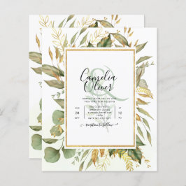 BUDGET All-in-1 Greenery Gold Leaves Wedding