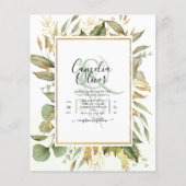 BUDGET All-in-1 Greenery Gold Leaves Wedding Flyer (Voorkant)