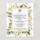 BUDGET All-in-1 Greenery Gold Leaves Wedding Flyer (Achterkant)