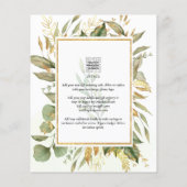 BUDGET All-in-1 Groene Goldbladeren Bruiloft Flyer (Achterkant)