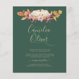 BUDGET All-in-1 Herfst Pompoen Groen Goud Bruiloft Flyer