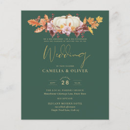 BUDGET All-in-1 Herfst Pumpkin Green Gold Wedding