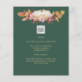 BUDGET All-in-1 Herfst Pumpkin Green Gold Wedding Flyer (Achterkant)