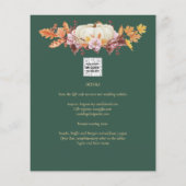 BUDGET All-in-1 Herfst Pumpkin Green Gold Wedding Flyer (Achterkant)