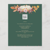 BUDGET All-in-1 Herfst Pumpkin Green Gold Wedding Flyer (Achterkant)