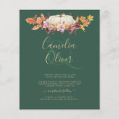 BUDGET All-in-1 Herfst Pumpkin Green Gold Wedding Flyer (Voorkant)