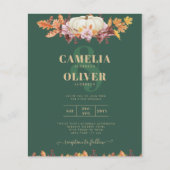 BUDGET All-in-1 Herfst Pumpkin Green Gold Wedding Flyer (Voorkant)