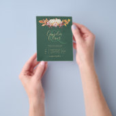 BUDGET All-in-1 Herfst Pumpkin Green Gold Wedding Flyer (Hand)