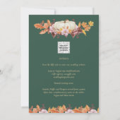 BUDGET All-in-1 Herfst Pumpkin Green Gold Wedding Kaart (Achterkant)
