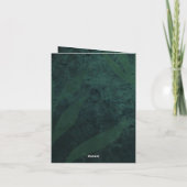 BUDGET All-in-1 Landelijke smaragdgroene bruiloft Bedankkaart (Achterkant)