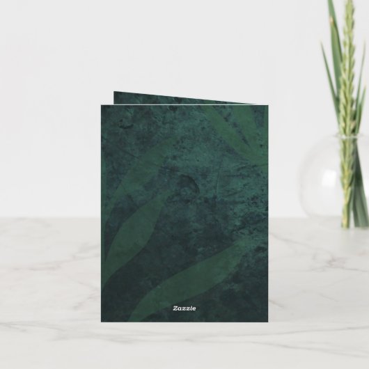 BUDGET All-in-1 Landelijke smaragdgroene bruiloft Bedankkaart (Achterkant)