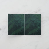 BUDGET All-in-1 Landelijke smaragdgroene bruiloft Bedankkaart (Binnen)