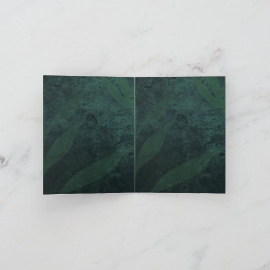 BUDGET All-in-1 Landelijke smaragdgroene bruiloft Bedankkaart (Binnen)