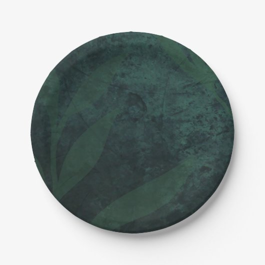 BUDGET All-in-1 Landelijke Smaragdgroene Bruiloft Papieren Bordje (Voorkant)