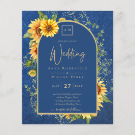 BUDGET All-in-1 Landelijke Zonnebloemen BLAUW Huwe Flyer