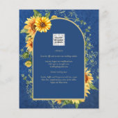 BUDGET All-in-1 Landelijke Zonnebloemen BLAUW Trou Flyer (Achterkant)