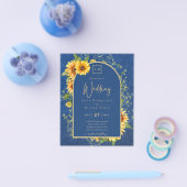 BUDGET All-in-1 Landelijke Zonnebloemen BLAUW Trou Flyer (Enkel)