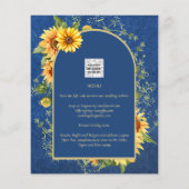 BUDGET All-in-1 Landelijke Zonnebloemen BLAUWE Huw (Achterkant)