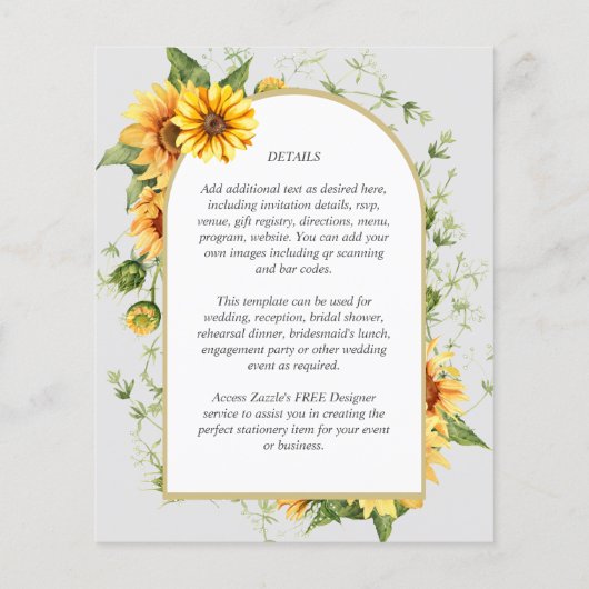 BUDGET All-in-1 Landelijke Zonnebloemen Groene Huw Flyer (Achterkant)