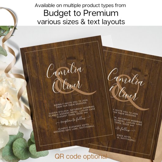 BUDGET All-in-1 Monochroom Ampersand Bruiloft Flyer