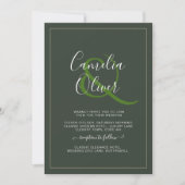 BUDGET All-in-1 Monochroom Ampersand Wedding Kaart (Voorkant)