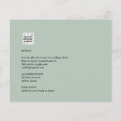 Budget All-in-1 PHOTO Greenery Wedding RSVP QR COD (Achterkant)