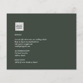 Budget All-in-1 PHOTO Greenery Wedding RSVP QR COD (Achterkant)