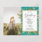 Budget All-in-1 PHOTO Greenery Wedding RSVP QR COD (Voorkant)