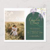 Budget All-in-1 PHOTO Wedding Wisteria QR Code INV (Voorkant)