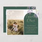 Budget All-in-1 PHOTO Wedding Wisteria QR Code INV (Voorkant / Achterkant)