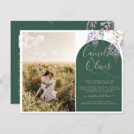 Budget All-in-1 PHOTO Wedding Wisteria QR Code INV