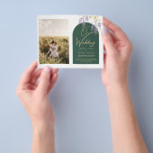 Budget All-in-1 PHOTO Wedding Wisteria QR Code INV Flyer (Hand)