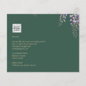 Budget All-in-1 PHOTO Wedding Wisteria QR Code INV Flyer (Achterkant)