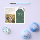 Budget All-in-1 PHOTO Wedding Wisteria QR Code INV Flyer (Enkel)