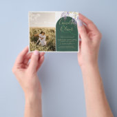 Budget All-in-1 PHOTO Wedding Wisteria QR Code INV Flyer (Hand)