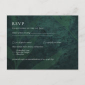 BUDGET All-in-1 Rustic Emerald Green Wedding Briefkaart (Voorkant)