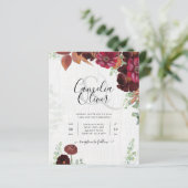 BUDGET All-in-1 Rustic Herfst Maroon Burgundy Wedd (Staand voorkant)