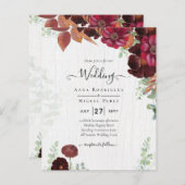 BUDGET All-in-1 Rustic Herfst Maroon Burgundy Wedd (Voorkant / Achterkant)