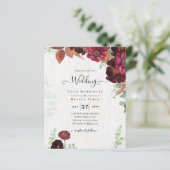 BUDGET All-in-1 Rustic Herfst Maroon Burgundy Wedd (Staand voorkant)
