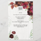 BUDGET All-in-1 Rustic Herfst Maroon Burgundy Wedd Flyer (Achterkant)