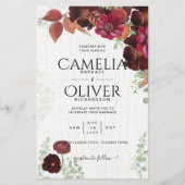 BUDGET All-in-1 Rustic Herfst Maroon Burgundy Wedd Flyer (Voorkant)