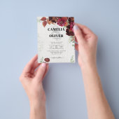 BUDGET All-in-1 Rustic Herfst Maroon Burgundy Wedd Flyer (Hand)